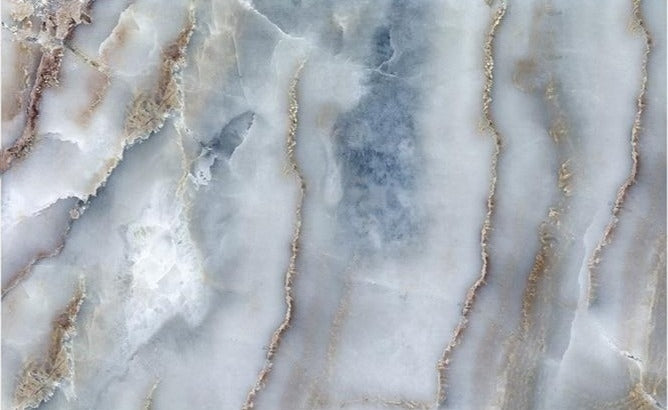 Mural de papel pintado con piedra de mármol azul/gris, tamaños personalizados disponibles