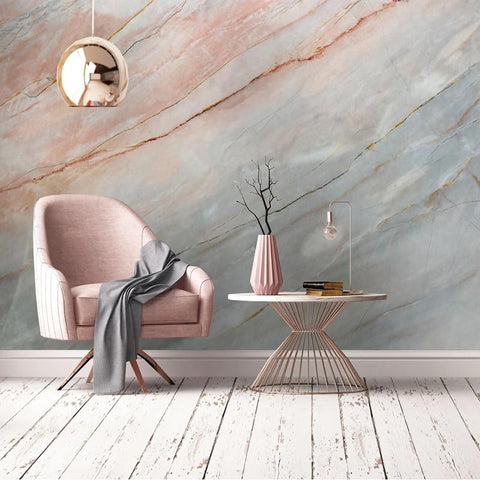 Image of Blue/Gray/Sienna Marble Wallpaper Mural, Custom Sizes Available Household-Wallpaper Maughon's