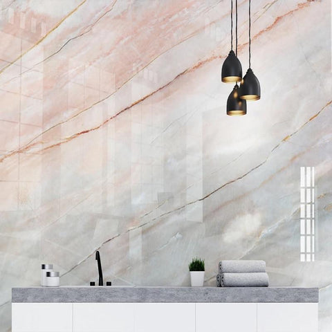 Image of Blue/Gray/Sienna Marble Wallpaper Mural, Custom Sizes Available Household-Wallpaper Maughon's