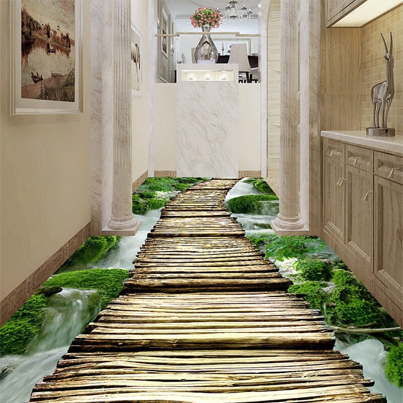 Boardwalk Over Water Floor Mural, Custom Sizes Available Floor Murals Maughon's