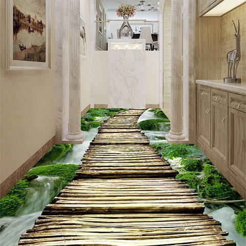 Image of Boardwalk Over Water Floor Mural, Custom Sizes Available Floor Murals Maughon's