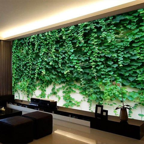 Image of Boston Ivy Green Plant Wallpaper Mural, Custom Sizes Available Household-Wallpaper Maughon's