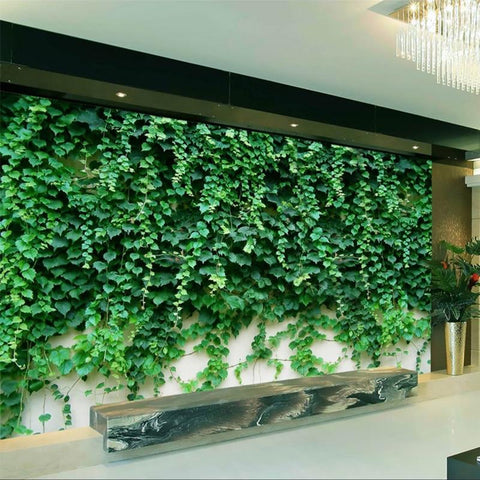 Image of Boston Ivy Green Plant Wallpaper Mural, Custom Sizes Available Household-Wallpaper Maughon's