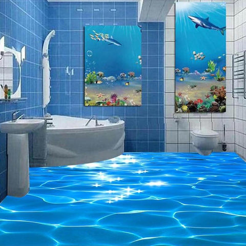 Image of Calm and Sparkling Water Self Adhesive Floor Mural, Custom Sizes Available Household-Wallpaper-Floor Maughon's