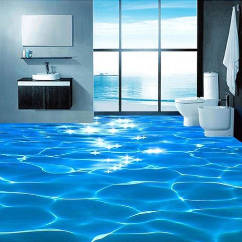 Image of Calm and Sparkling Water Self Adhesive Floor Mural, Custom Sizes Available Household-Wallpaper-Floor Maughon's