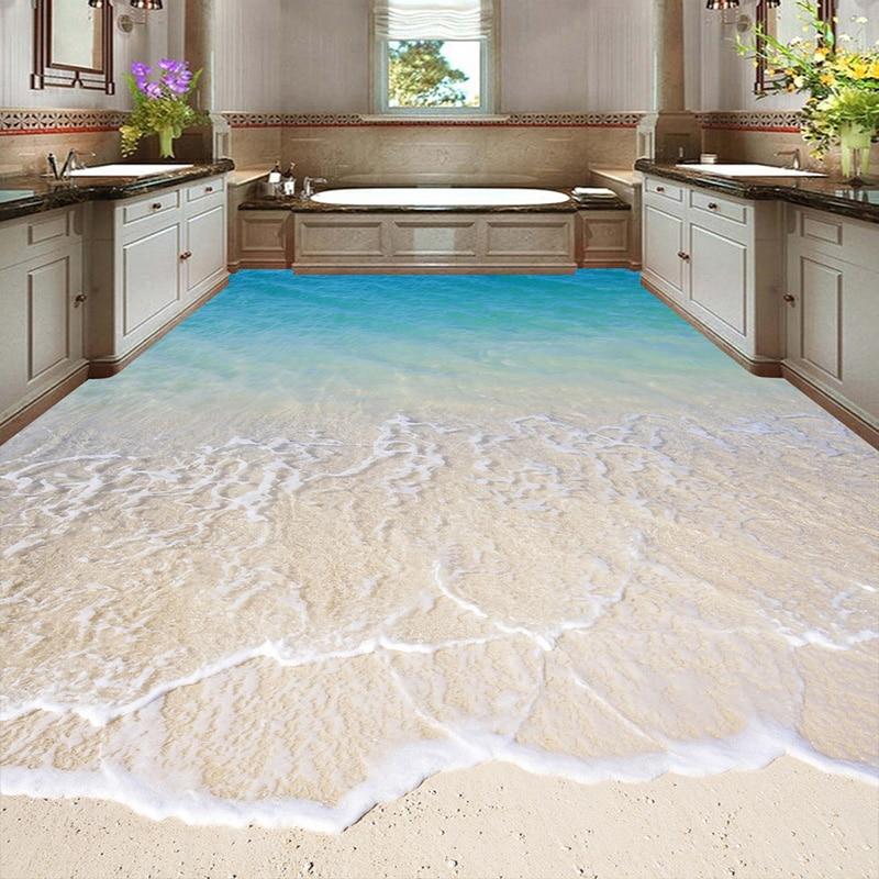 Calm Surf and Blue Water Self Adhesive Wall Mural, Custom Sizes Available Maughon's