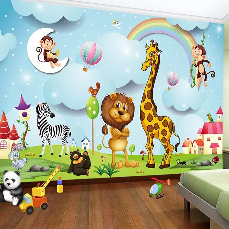 Cartoon Animals Wallpaper Mural, Custom Sizes Available Maughon's
