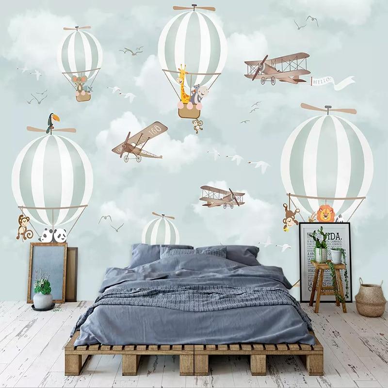 Cartoon Balloon Kid's Wallpaper Mural, Custom Sizes Available Household-Wallpaper Maughon's