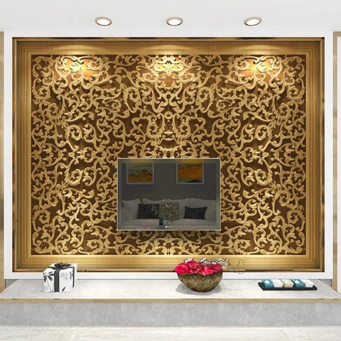 Image of Chinese Ornate Carving Wallpaper Mural, Custom Sizes Available Wall Murals Maughon's 