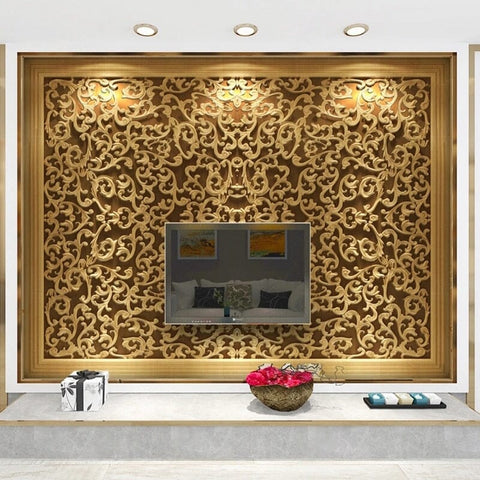 Image of Chinese Ornate Carving Wallpaper Mural, Custom Sizes Available Wall Murals Maughon's