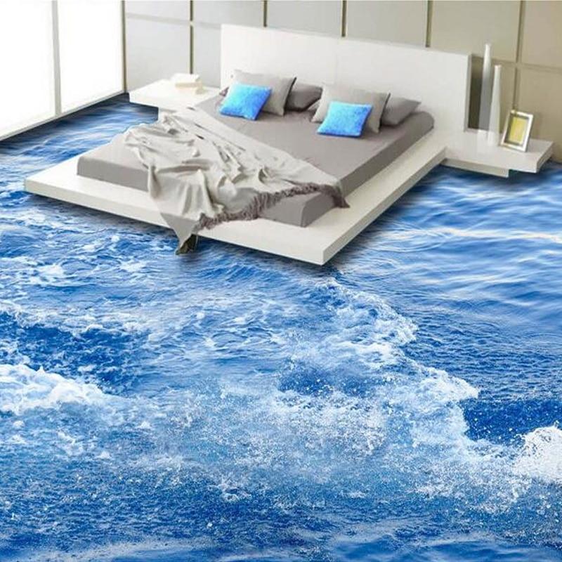 Choppy Blue Waters Wallpaper Mural, Custom Sizes Available Floor Murals Maughon's