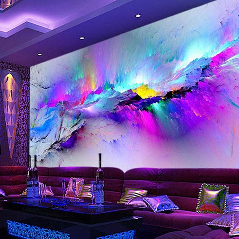 Image of Colorful Abstract Wallpaper Mural, Custom Sizes Available Wall Murals Maughon's