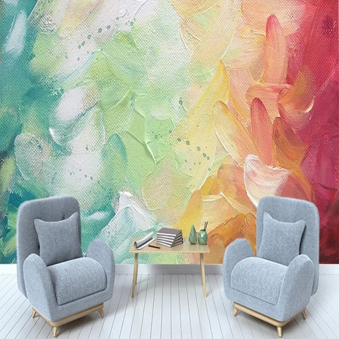 Image of Colorful Paint Abstract Wallpaper Mural, Custom Sizes Available Wall Murals Maughon's