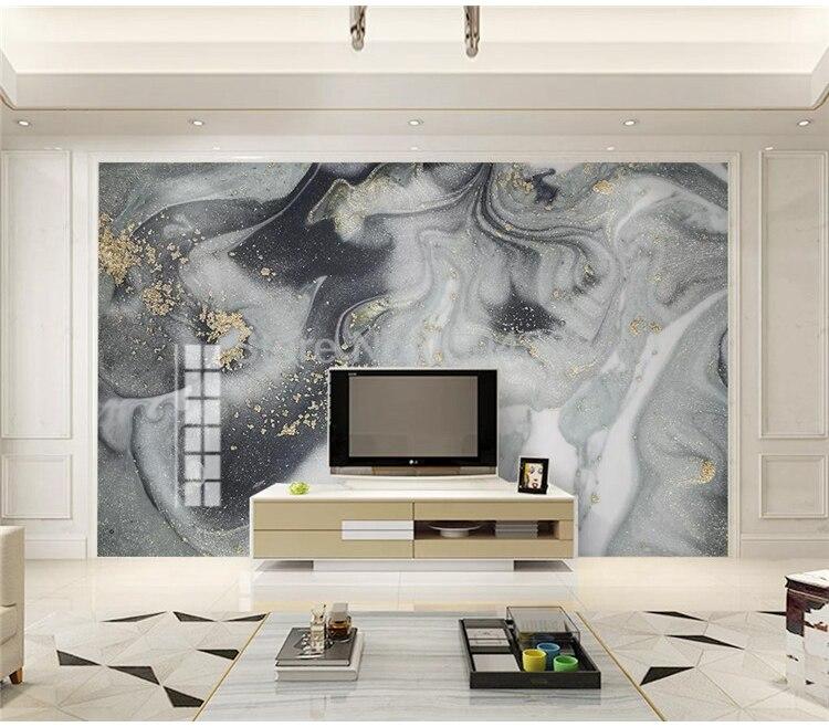 Mural Mármol Gris Oscuro, Gris y Blanco, Tamaños Personalizados Disponibles