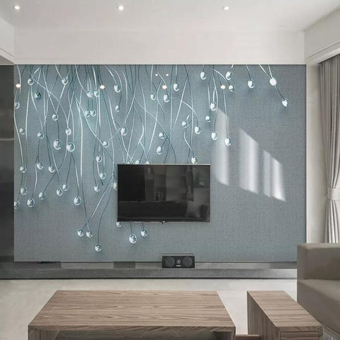 Image of Dazzling Glass Beads Wallpaper Mural, Custom Sizes Available Household-Wallpaper Maughon's