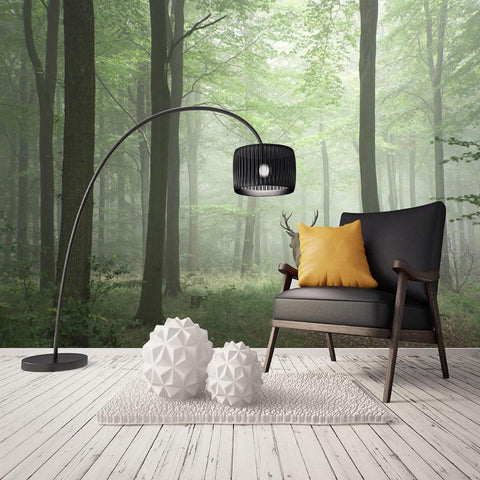 Image of Elk in Foggy Forest Wallpaper Mural, Custom Sizes Available Household-Wallpaper Maughon's