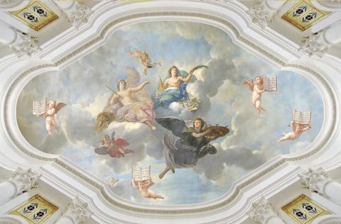 Image of European Classical Painting Ceiling Mural, Custom Sizes Available Ceiling Murals Maughon's