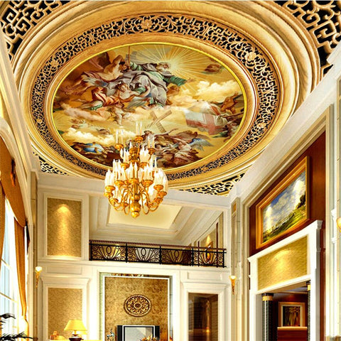 Image of European Classical Religious Oil Painting Ceiling Mural, Custom Sizes Available Ceiling Murals Maughon's