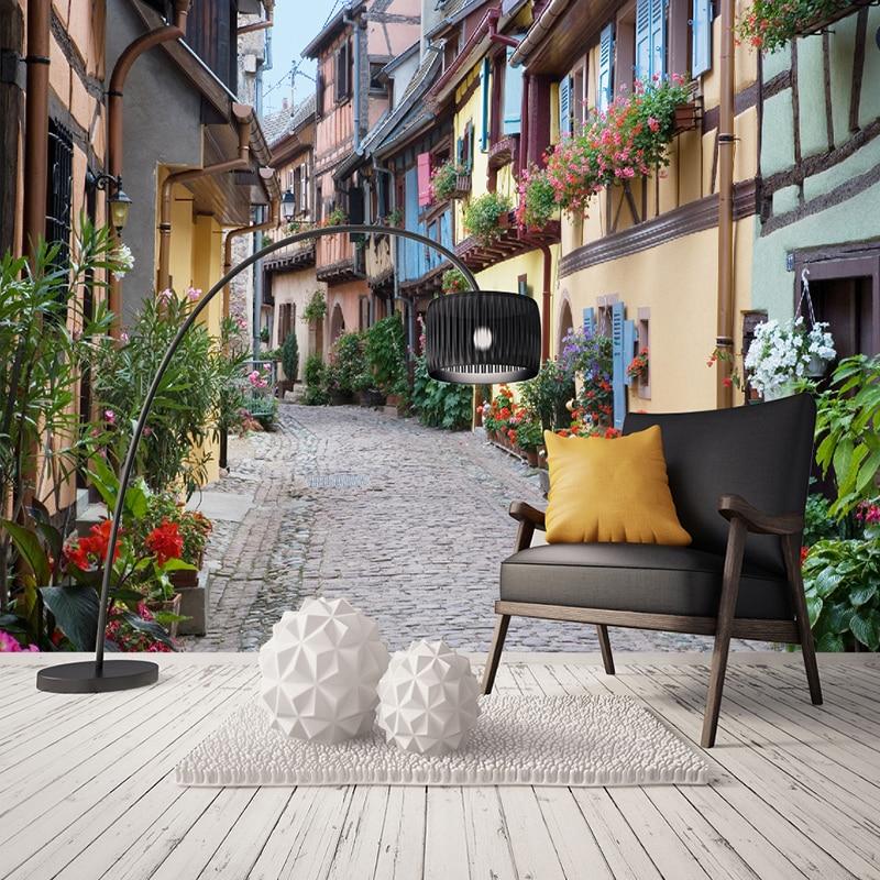 European Street City Wallpaper Mural, Custom Sizes Available Household-Wallpaper Maughon's