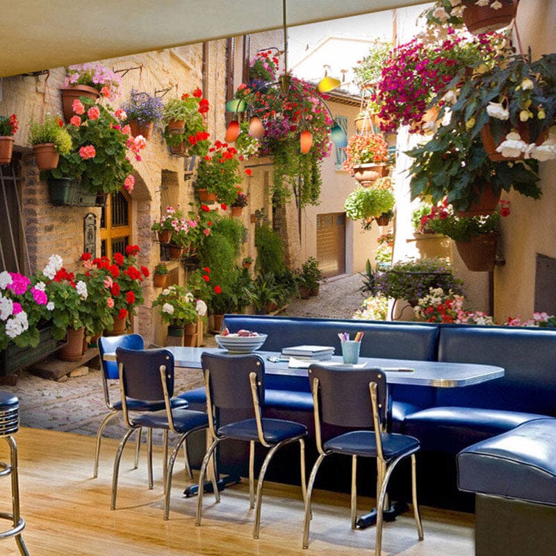 European Street Scene Wallpaper Mural, Custom Sizes Available Wall Murals Maughon's
