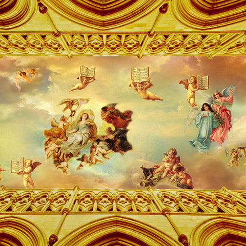 Image of European Style Classical Oil Painting Ceiling Mural, Custom Sizes Available Ceiling Murals Maughon's 