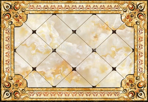 Image of European Style Rug Vinyl PVC Floor Mural, Self Adhesive, Custom Sizes Available Household-Wallpaper-Floor Maughon's