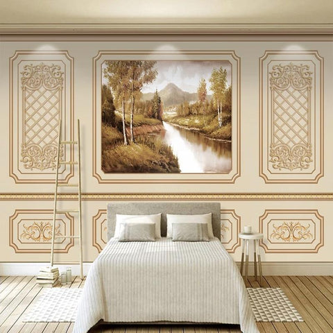 Image of European Style Wall Panel Wallpaper Mural Household-Wallpaper Maughon's