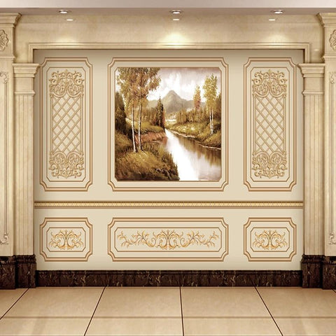 Image of European Style Wall Panel Wallpaper Mural Household-Wallpaper Maughon's