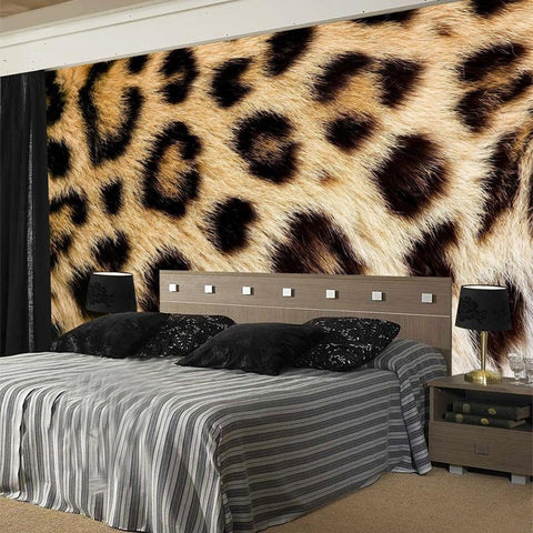 Image of Exotic Leopard Print Wallpaper Mural, Custom Sizes Available Maughon's