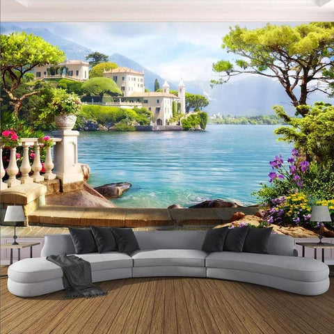 Image of Exquisite Mediterranean Wallpaper Mural, Custom Sizes Available Maughon's