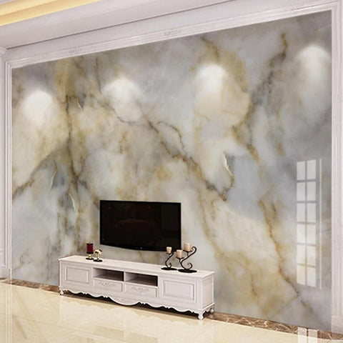 Image of Exquisite Yellow and Brown Marble Wallpaper Mural, Custom Sizes Available Maughon's