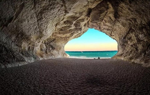 Image of Seaside Cave Wallpaper Mural, Custom Sizes Available