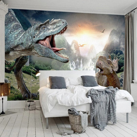 Image of Fantasy Dinosaurs Wallpaper Mural, Custom Sizes Available Wall Murals Maughon's