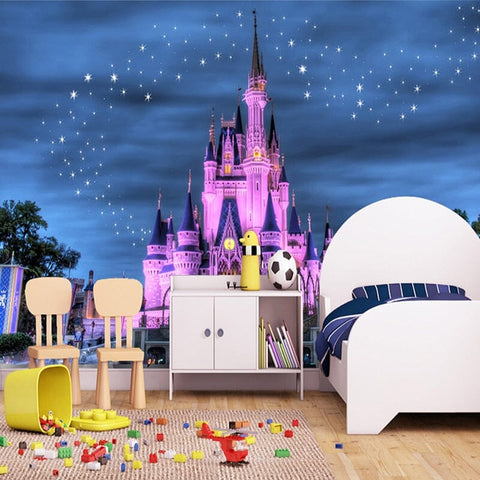 Image of Fantasy Starry Castle Wallpaper Mural, Custom Sizes Available Wall Murals Maughon's