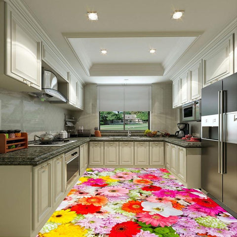 Image of Freshly Picked Flowers Floor Mural, Custom Sizes Available Household-Wallpaper-Floor Maughon's