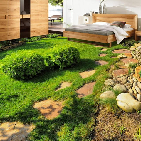 Image of Garden With Stepping Stones Wallpaper Mural, Custom Sizes Available Maughon's