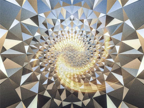 Image of Gold Metal Spiral Pattern Wallpaper Mural, Custom Sizes Available Household-Wallpaper Maughon's