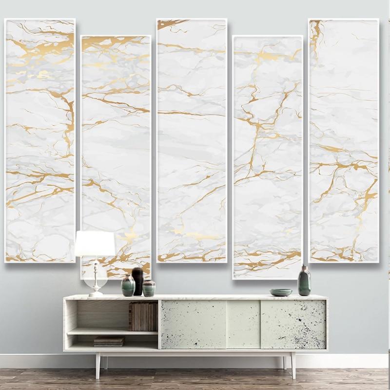 Golden Vein White Marble Wallpaper Mural, Custom Sizes Available Household-Wallpaper Maughon's