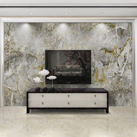 Image of Gold/Gray Marble Wallpaper Mural, Custom Sizes Available Wall Murals Maughon's