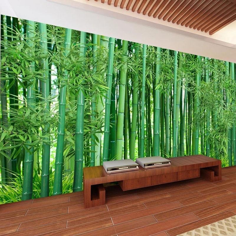 Green Bamboo Forest Landscape Wallpaper Mural, Custom Sizes Available Household-Wallpaper Maughon's