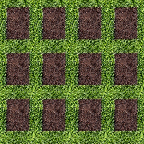 Image of Green Lawn With Squares Self-Adhesive Floor Mural, Custom Sizes Available Maughon's