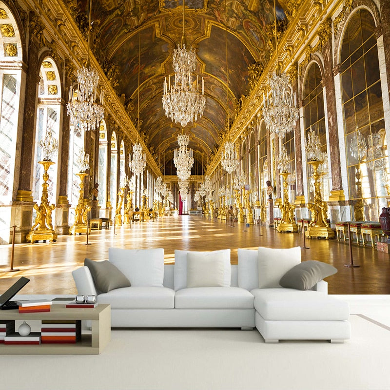 Hall of Mirrors Versailles Wallpaper Mural, Custom Sizes Available Wall Murals Maughon's Waterproof Canvas