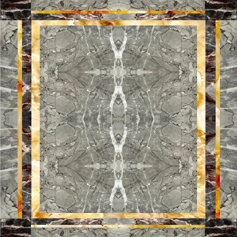 Incredible Gold, Gray and Black Marble Floor Mural, Custom Sizes Available Floor Murals Maughon's