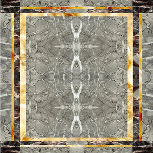 Incredible Gold, Gray and Black Marble Floor Mural, Custom Sizes Available
