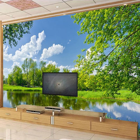 Image of Lake Scenery Wallpaper Mural, Custom Sizes Available Maughon's