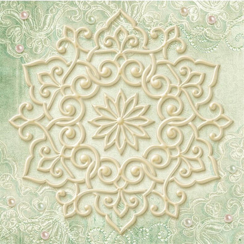 Image of Light Green and Yellow Medallion Ceiling Mural, Custom Sizes Available Ceiling Murals Maughon's