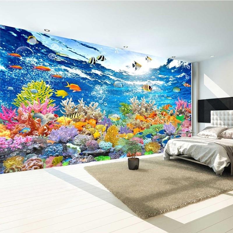 Marine Life Wallpaper Mural, Custom Sizes Available Household-Wallpaper Maughon's