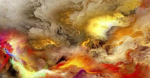 Image of Modern Abstract Art Wall Painting Wallpaper Mural, Custom Sizes Available Wall Murals Maughon's