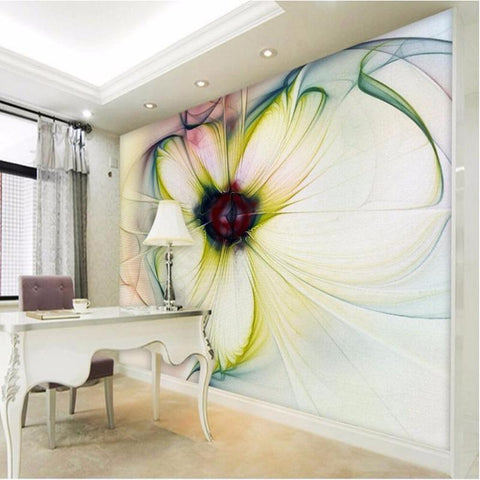 Image of Modern Art Flower Wallpaper Mural, Custom Sizes Available Household-Wallpaper Maughon's
