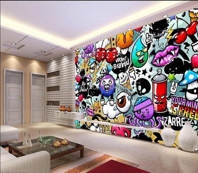 Modern Creative Art Graffiti Wall Mural, Custom Sizes Available Maughon's